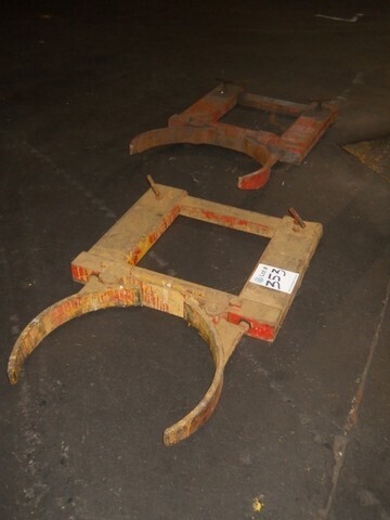 Two Forklift Barrel Attachments